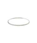 6.5" 14K White Gold Thin Flexi Half Way .85ct Diamond Bangle