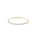 6.5" 14K Gold Thin Flexi Half Way 1ct Diamond Bangle