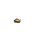 14K Gold Blue Sapphire Marquise Round Charm Spacer