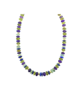 18" Amethyst Lapis Aqua Mix Gemstone Necklace