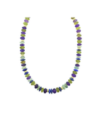 18" Amethyst Lapis Aqua Mix Gemstone Necklace