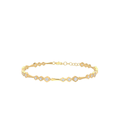 14K Gold Trio Illusion Diamond + Bar Bracelet