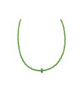 14K Gold Emerald Spacer Diopside Beaded Necklace