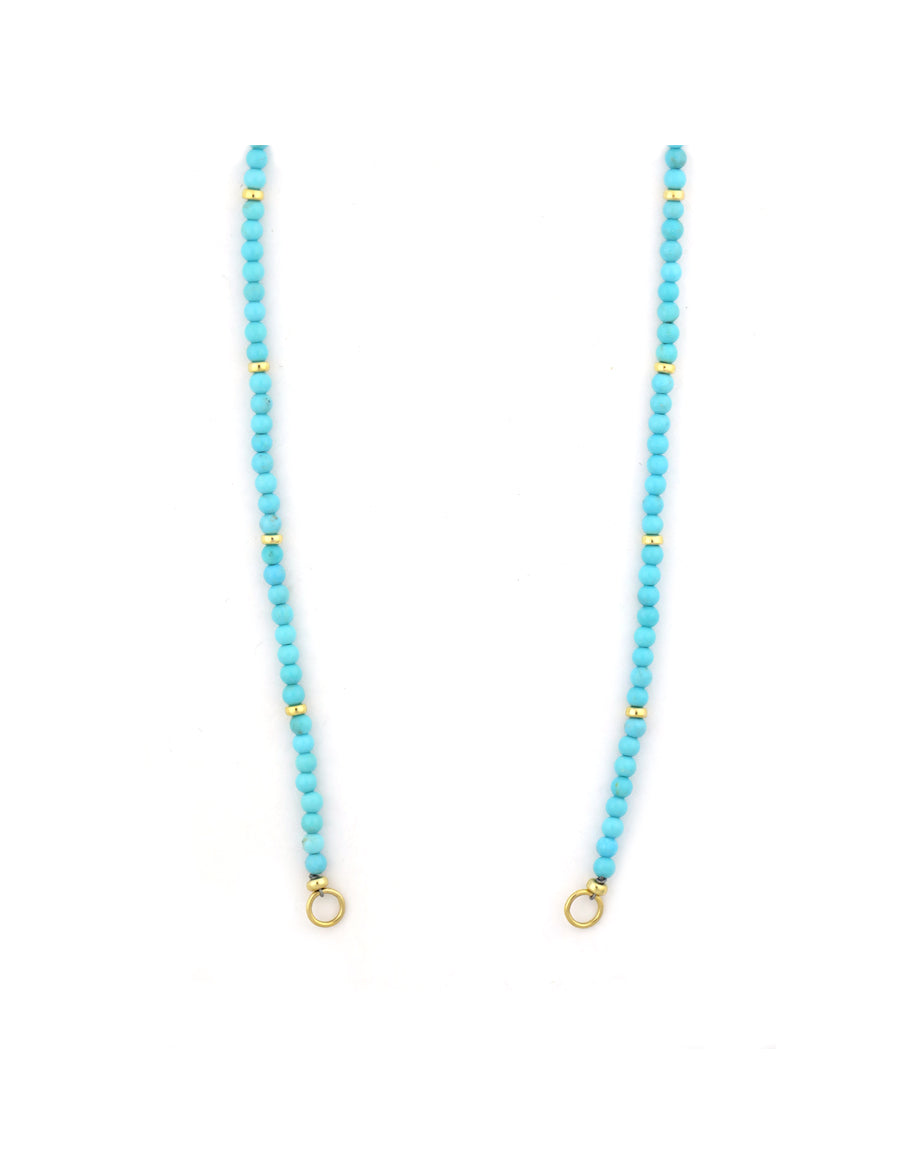 Lock Ready: Open 3mm Smooth Round Turquoise Strand