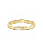 14K Gold Diamond Shiny Omega Bracelet