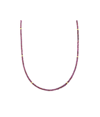 2-3mm Smooth Ruby Beaded Necklace