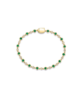 14K Gold Emerald & Diamond Cupcake Tennis Bracelet