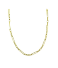 14K Gold 3 Short + Long Link Paper Clip Chain