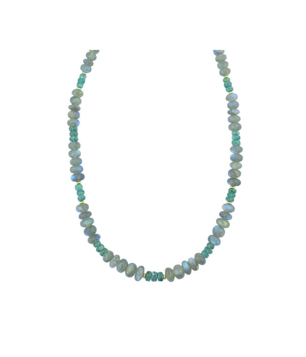 Labradorite & Kyanite Gemstone Mix Necklace