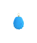 14K Gold Carved Turquoise Shell Charm