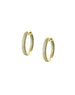 1" 14K Gold 4mm Inside Out 1.14ct Diamond Tube Hoops