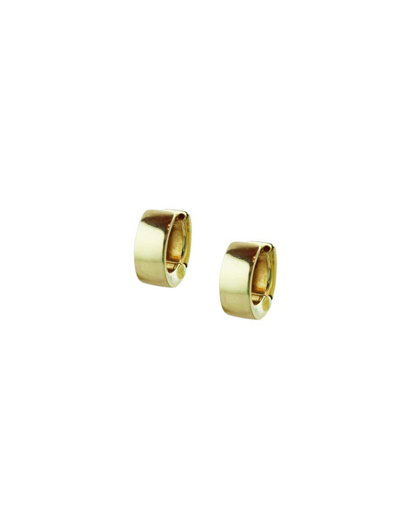 12mm 14K Gold 4mm Thick Huggies