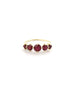 14K Gold 5 Stone Graduated Ruby Ring