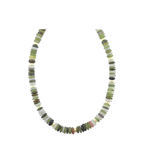 16" Multi Earth Tone Agate Rondelle Necklace
