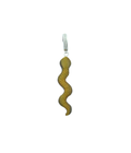 Silver Diamond Carved Tiger's Eye Snake Charm