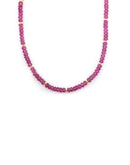 5mm Faceted Pink Topaz Rondelle Necklace