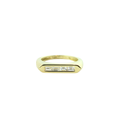 14K Gold Raised Bar Baguette Diamond Pinky Ring