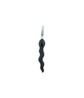 Silver Diamond Carved Black Onyx Snake Charm