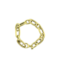 14K Gold Chunky Textured Oval Link Bracelet