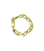 14K Gold Chunky Textured Oval Link Bracelet