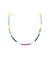 4mm Faceted Rainbow Sapphire Rondel Necklace