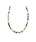 20" Amethyst Aqua Mix Triple Rondelle Necklace