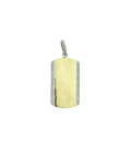 14K Gold & Silver Diamond Edge Dog Tag Charm