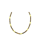 5mm Tiger's Eye Trio Rondelle Beaded Necklace