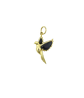14K Gold Diamond Onyx Dove Pendant