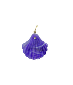 Purple Laguna Agate Scallop Shell Charm