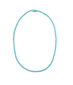 Medium 14K Gold Turquoise Tennis Necklace
