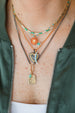 14K Gold Paper Clip + Emerald Diamond Tennis