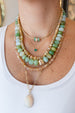 14K Gold Emerald Cut Emerald Necklace