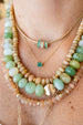 14K Gold Emerald Cut Emerald Necklace