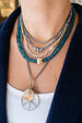 8mm Heishi Blue Topaz Fluted Rondelle Necklace