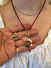 14K Gold Ruby Strand Fine Lexi Lock Necklace