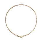 14K Gold 1/2 Rolo + Paperclip Swivel Clip Lock Necklace