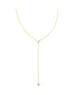 14K Gold Triangle CZ Lariat Necklace