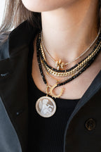 3mm Faceted Black Onyx Rondelle Necklace