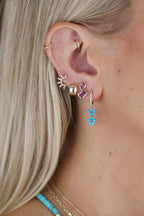 14K Gold Mix Shape Amethyst Pink Topaz Studs
