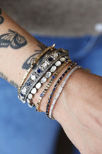Oval Polki Diamond & Sapphire Bangle