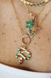 18" 14K Gold XS Paper Clip Lion Lock Necklace