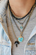 Mini Gemma Lock Necklace: Tiny Pyrite