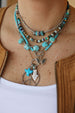 Small 14K Gold Carved Turquoise Thunderbird Charm