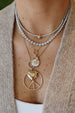 14K Gold Large Diamond Peace Sign Charm