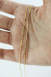 12mm 14K Gold Diamond Lock Necklace: Tiny Bar Chain
