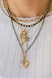 Small Thick 14K Gold .18ct Diamond Cross Necklace