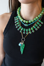 Federico Carico Lake Green Turquoise Bib Necklace