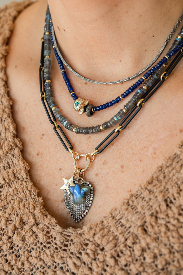 5mm Heishi Labradorite Rondelle Necklace