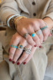 Silver Polki Diamond Eternity Ring